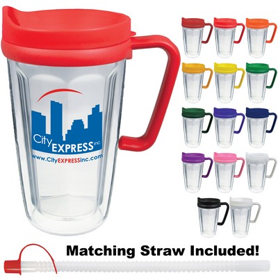 16 Oz. Double Insulated Travel Mug - Screen Printed